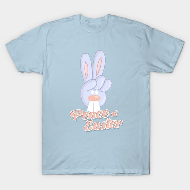 Peace At Easter Rabbit T-Shirt by JJW Clothing